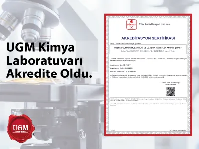 UGM Kimya Laboratuvarı Akredite Oldu.