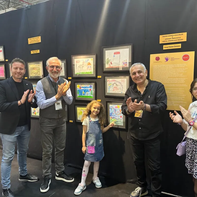 The valuable works of our winning Ünsped children were exhibited at an art fair for the first time.