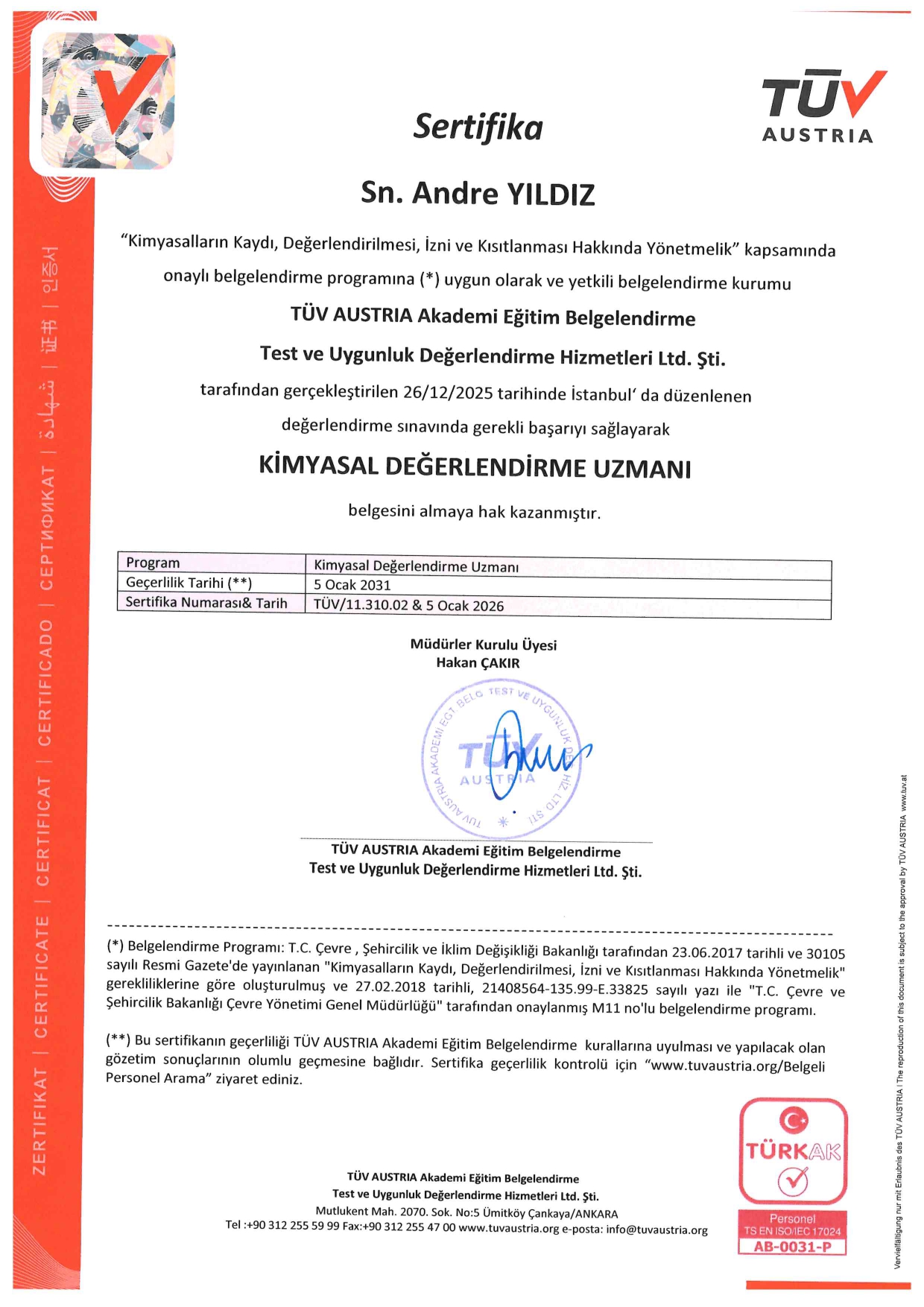 Certificate 1