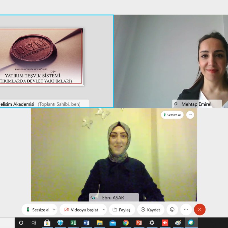''Yatırım Teşvik Düzenlemeleri ve Bölgesel Destekler'' Konulu Webinarımız Gerçekleşti