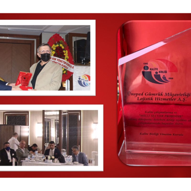 Kalite Birliği Derneği’nden Şirketimize Plaket