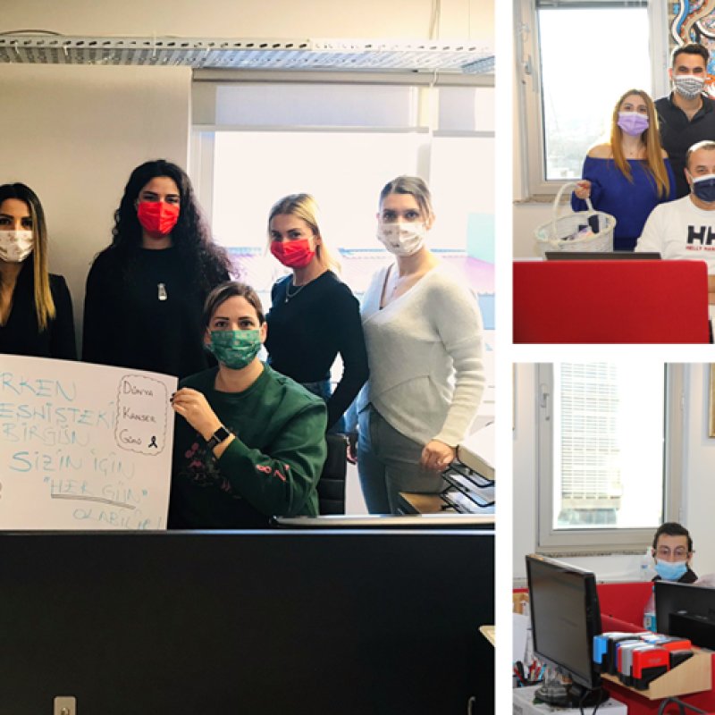 We have Created Awareness with Colorful Masks on World Cancer Day