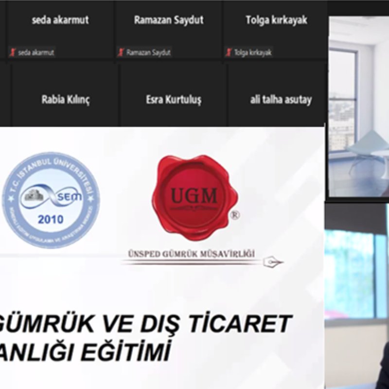  ‘‘Uygulamalı Gümrük ve Dış Ticaret Uzmanlığı’’ Sertifika Programımızda İlk Haftayı Geride Bıraktık