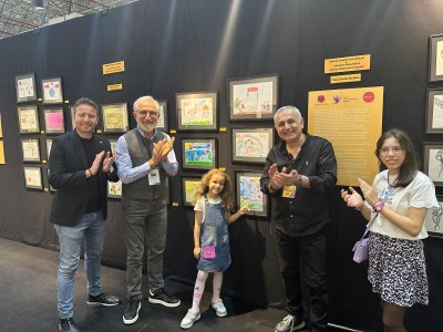 The valuable works of our winning Ünsped children were exhibited at an art fair for the first time.