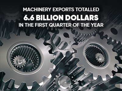 Machinery exports totalled 6,6 Bıllıon Dolars In The  First Quarter Of The Year