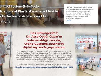 An article authored by our Head Chemist, Dr. Ayşe Özgür Özsar, has been published in the digital edition of the World Cu...