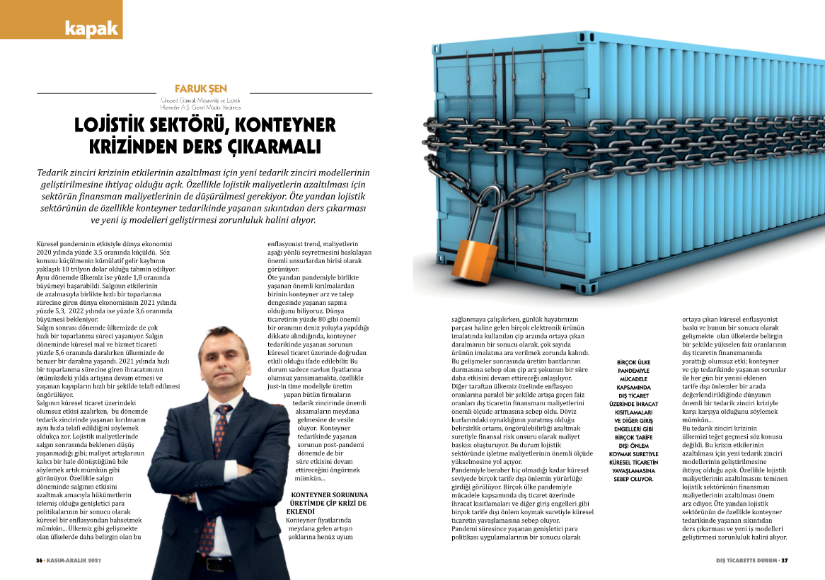 “The Logistics Sector Should Learn From the Container Crisis” 