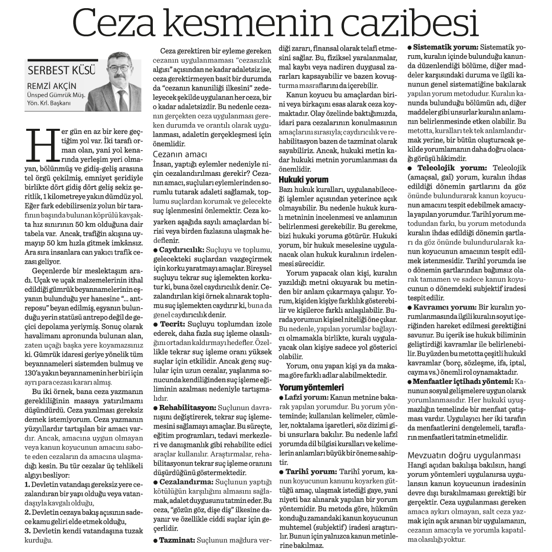 CEZA KESMENİN CAZİBESİ