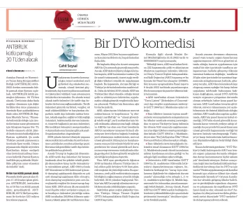 Our Board Member H. Cahit SOYSAL's Article Titled A WTO Comedy Was Published in What Kind of Economy...