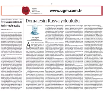  Our Board Member H. Cahit SOYSAL's article titled Tomato's Journey to Russia was Published in What...