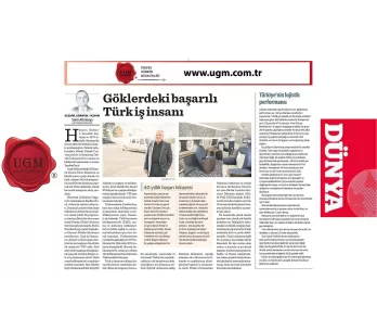 UGM Kurumsal İletişim Direktörümüz Sami ALTINKAYA ''Göklerdeki Başarılı Türk İş İnsanı'' Konulu Sn....