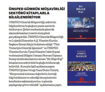 On 30.09.2021, we took place in the Dünya Newspaper news with the title "UNSPED CUSTOMS BROKERAGE IN...