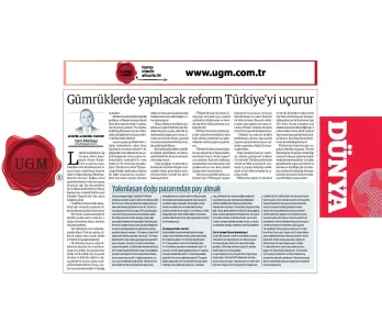 Our UGM Corporate Communication Director Sami Altınkaya's article titled "The reform to be made in C...