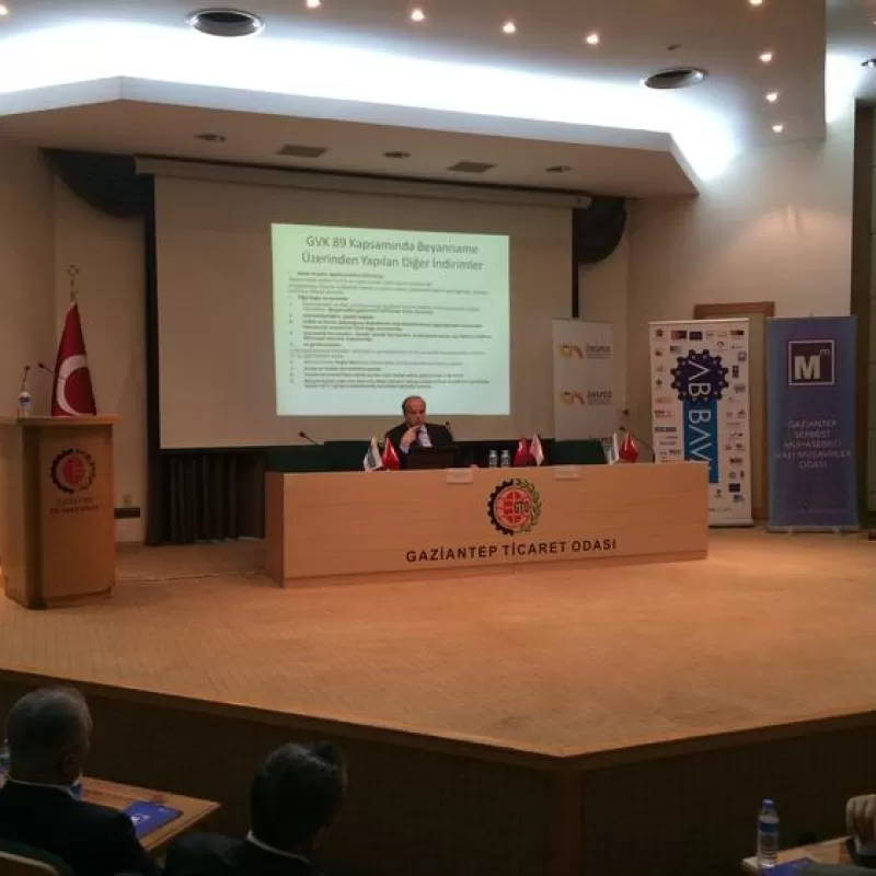 We Have Attended the Seminary of the Gaziantep Chamber of Freelance Accountants and Financial Consultants...