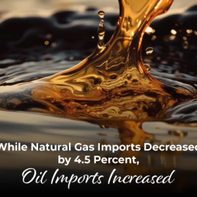 While Natural Gas Imports Decreased by 4.5 Percent, Oil Imports Increased