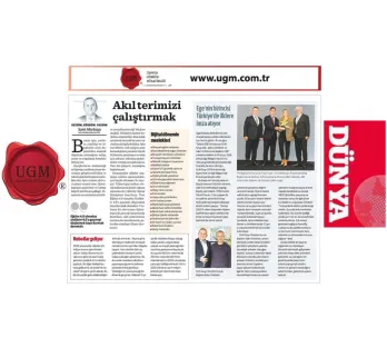 In the 40th anniversary of Dünya Newspaper, UGM Corporate Communications Director Sami ALTINKAYA dis...