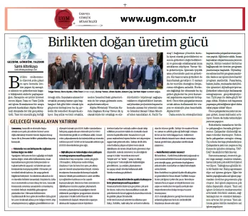 Our Company Consultant Sami Altınkaya's article titled "Production Power Results From the Unity" was...