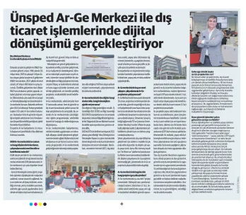 Genel Müdürümüz Rıza Mehmet Korkmaz’ın “Ünsped Ar-ge Merkezi İle Dış Ticaret İşlemlerinde Dijital Dö...